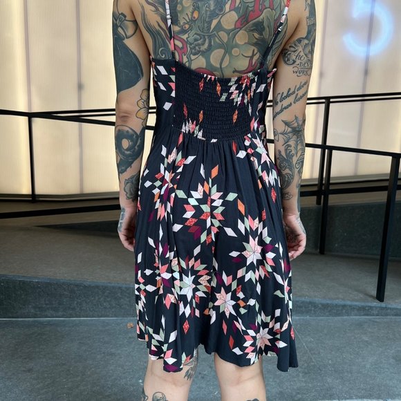 COPY - Gap Dress Geometric Quilt Print Cami Straps Sz M - Picture 4 of 11